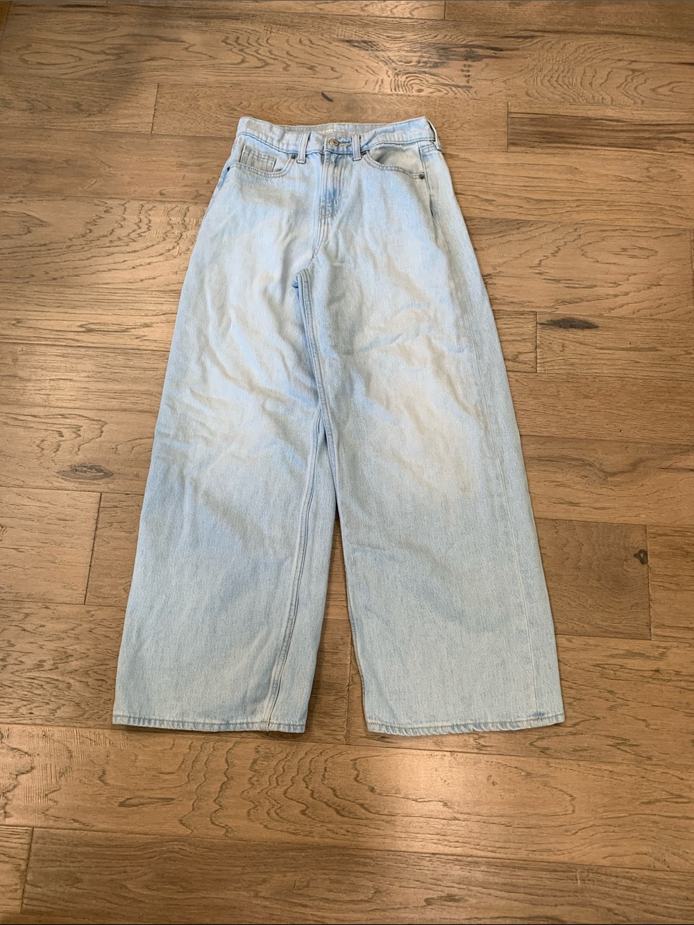 Old Navy Drapey Denim High-Rise Baggy Wide Leg Jeans Size 0